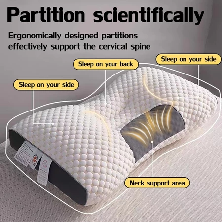 Cervical Pillows for Neck Pain with Ergonomic 3D Cotton Support for Better Sleep and Comfort