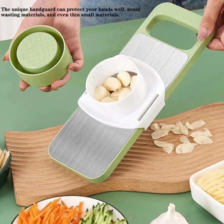 6 in 1 Stainless Steel Vegetable Cutter Multifunctional Kitchen Tool for Slicing, Grating and Chopping