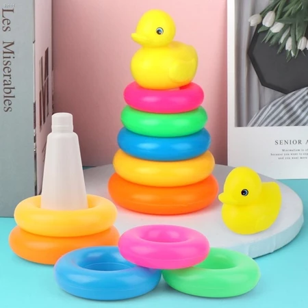 Rainbow Color Stacking Rings Early Learning Development Toy for Babies and Fun Educational Gift