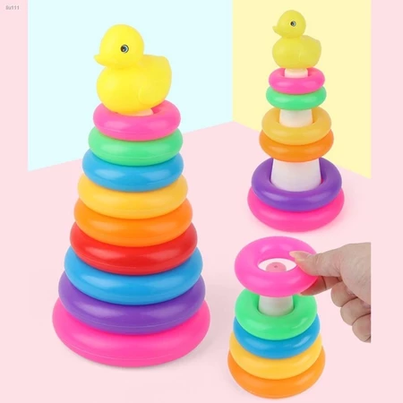 Rainbow Color Stacking Rings Early Learning Development Toy for Babies and Fun Educational Gift