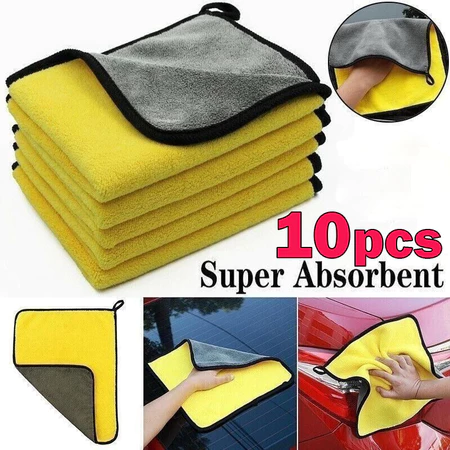 Super Absorbent Microfiber Car Wash Towel Lint Free and Double Thickened for Efficient Car Cleaning