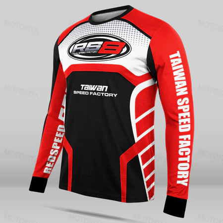 Men’s Motocross Riding Jersey Long Sleeve – Breathable Quick Dry Off-Road Motorcycle Shirt