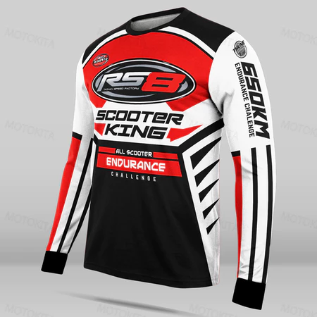 Men’s Motocross Riding Jersey Long Sleeve – Breathable Quick Dry Off-Road Motorcycle Shirt