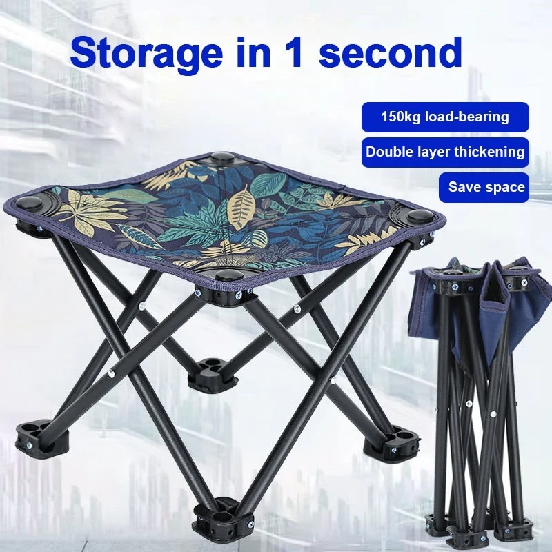 Multifunctional Folding Chair Outdoor Stool Portable Foldable Seat for Camping Beach Fishing Travel Lightweight Stool