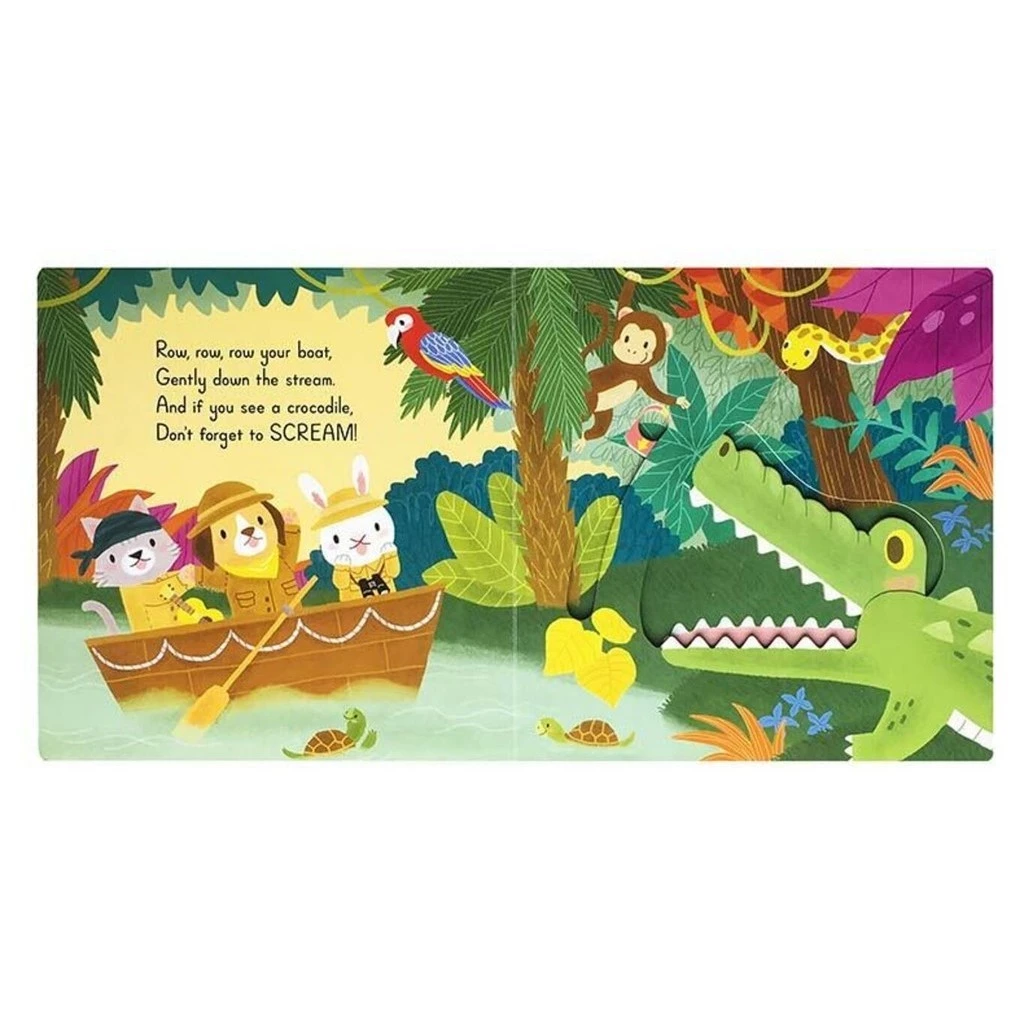 Row, Row, Row Your Boat: A Classic Nursery Rhyme Board Book with Interactive Sliders - For Babies and Toddlers