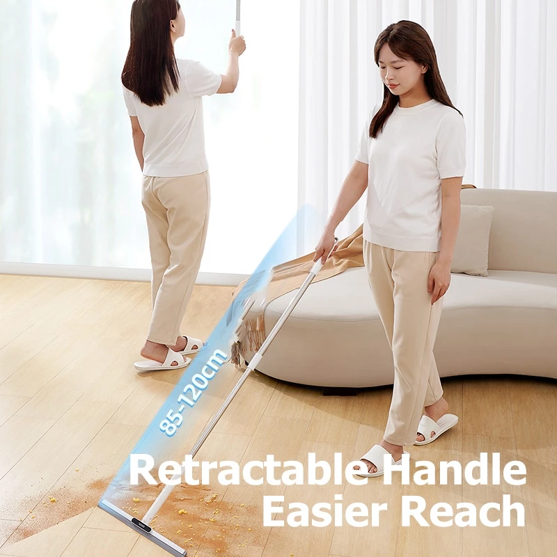 Ecoco Floor Squeegee Retractable Cleaning Tool for Dry and Wet Surfaces Sliding Replaceable Scraper Household Cleaning Tool