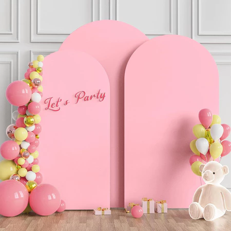 Wedding Arch Cover Round High Elastic Stretch Backdrop Cover for Ceremony Banquet Decoration Solid Color Arch Decor