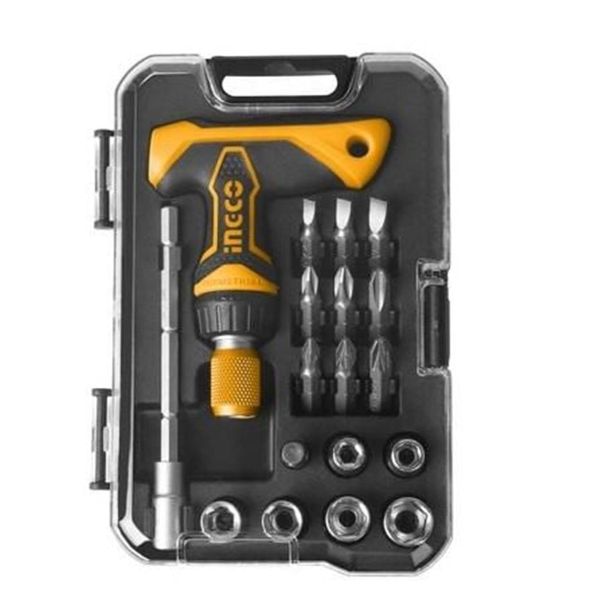Ingco T Handle Wrench Screwdriver Set 24pcs 31pcs Heavy Duty Tool Kit HKSDB0188 HKSDB0318 for Repair Maintenance