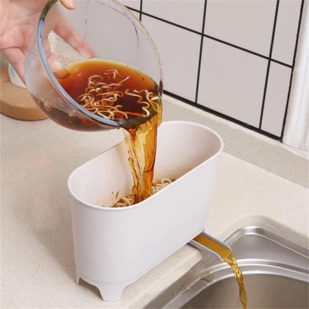 Kitchen Sink Strainer Filter Drain Food Residue Catcher Storage Box Kitchen Trash Holder Kitchen Accessories