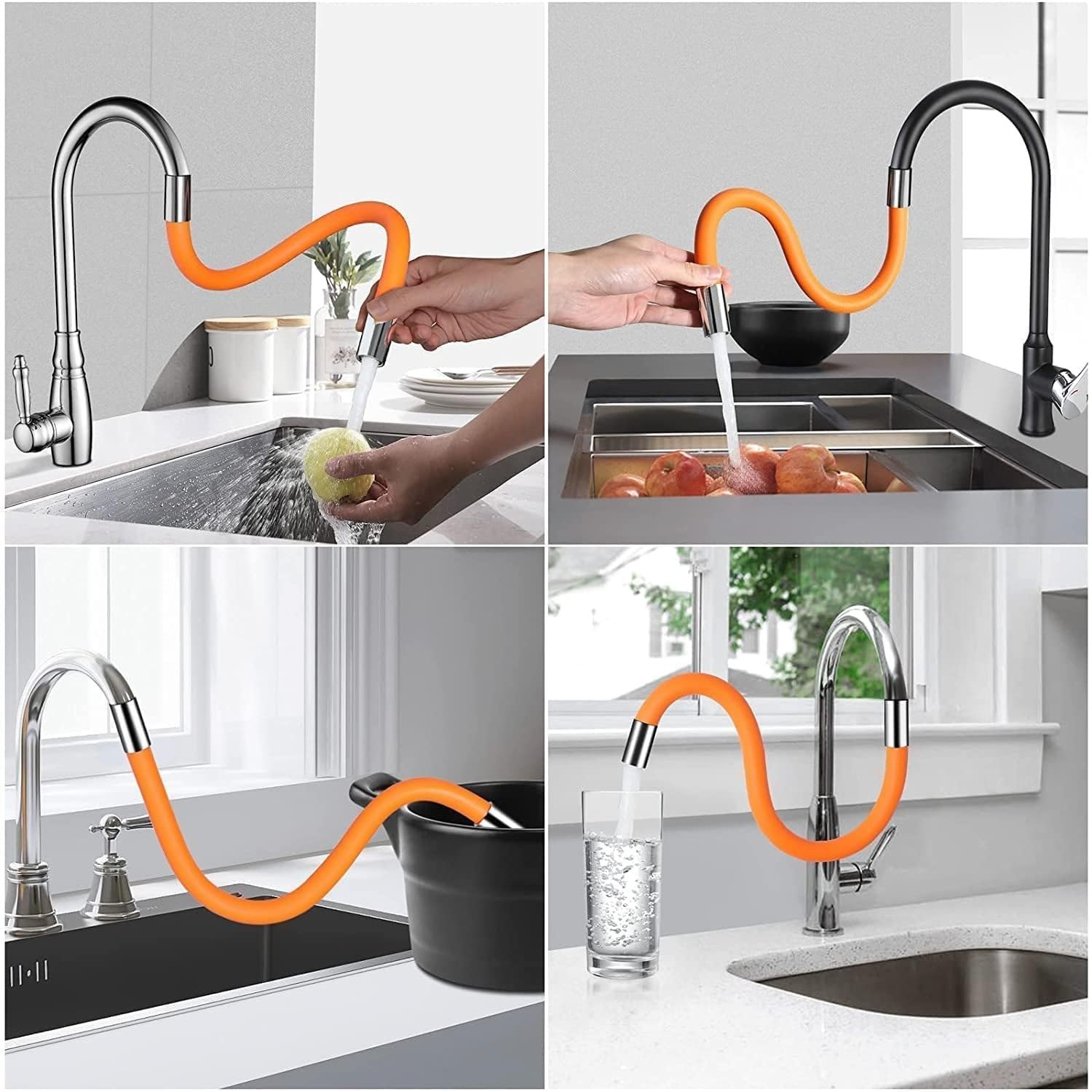 Kitchen Faucet Extension Hose 20 30 50CM 360 Degree Rotation Flexible Faucet Extender for Sink Wash Basin Bathroom