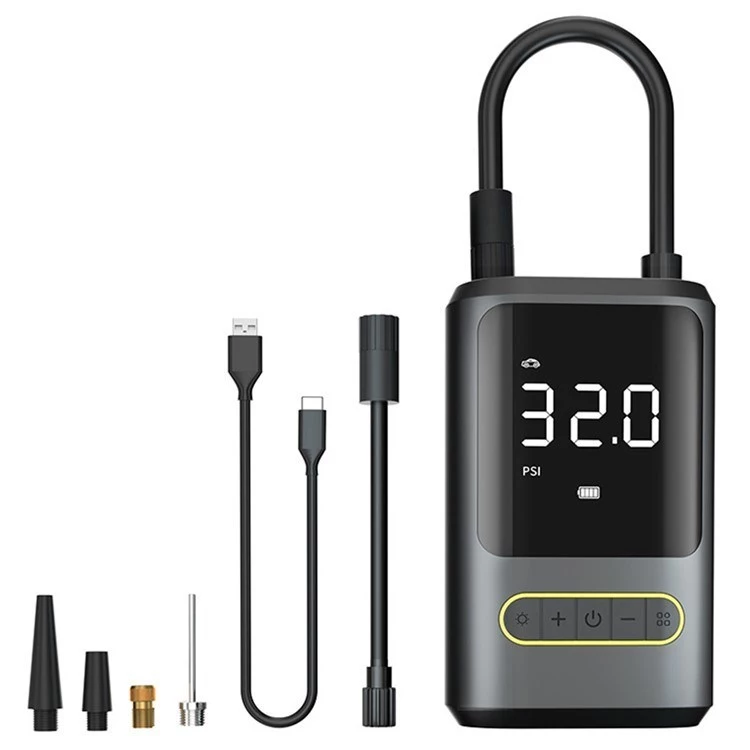 150PSI Wireless Portable Air Pump Electric Tire Inflator Air Compressor with Emergency Power Bank for Car Motorcycle Bike