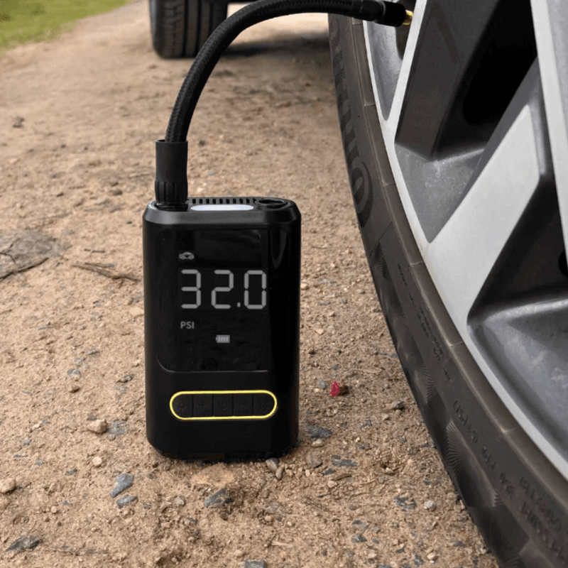 150PSI Wireless Portable Air Pump Electric Tire Inflator Air Compressor with Emergency Power Bank for Car Motorcycle Bike