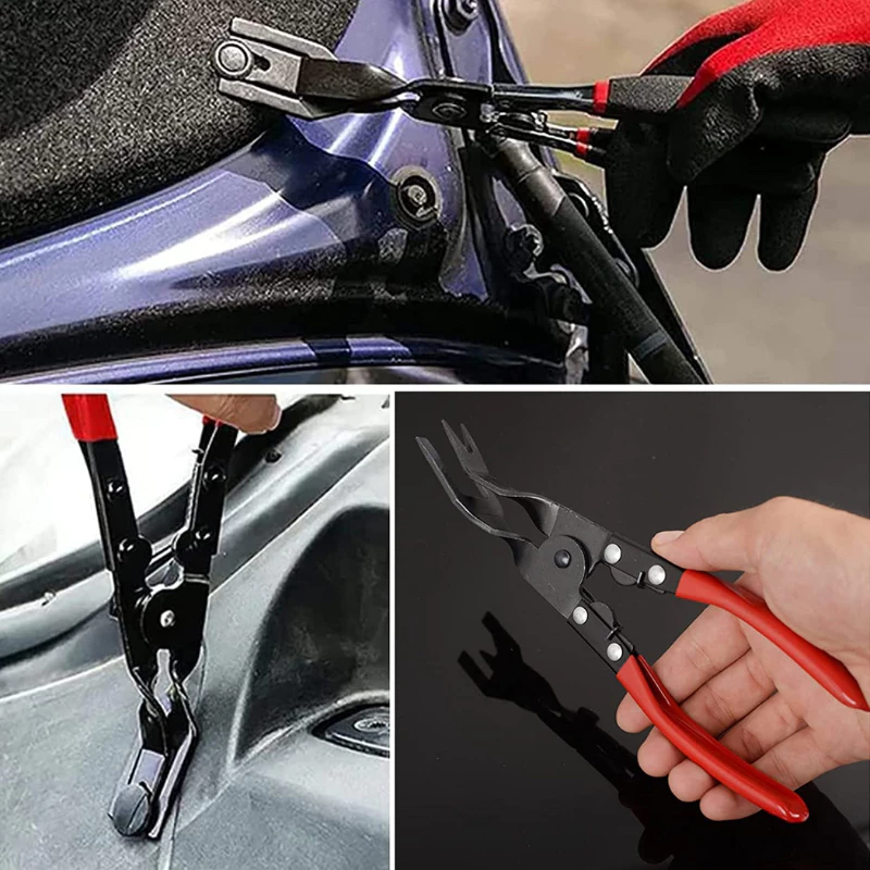 Automotive Car Rivet Removal Tool Clamp Clip Plier for Lights Panels Trim Fastener Repair Tool Kit