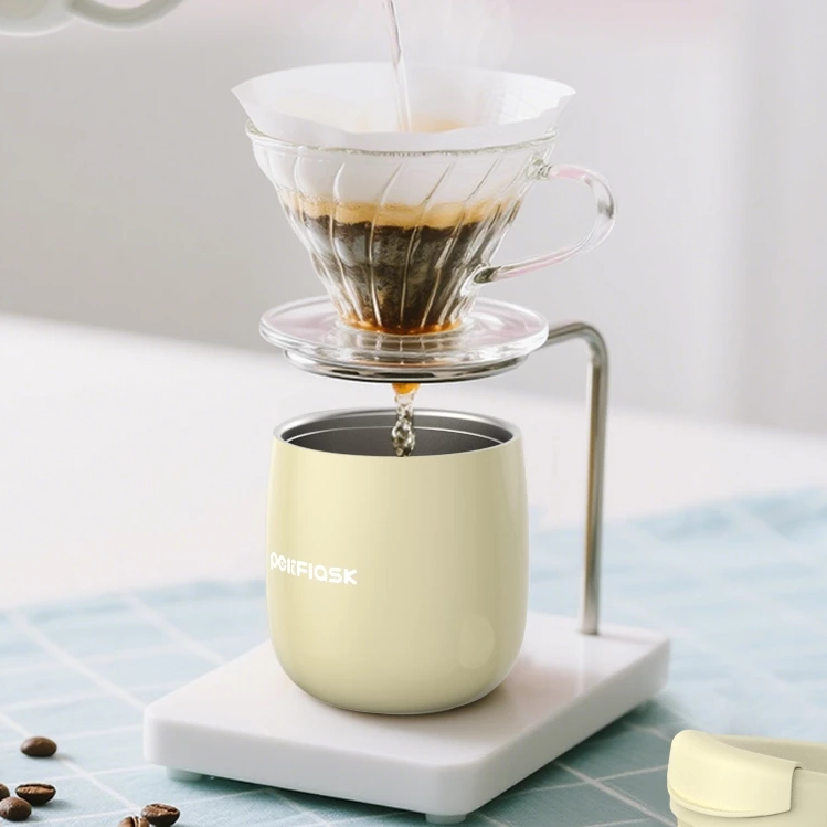 Peliflask 10oz Stainless Steel Coffee Mug Insulated Cup for Hot and Cold Drinks Portable Outdoor Travel Tumbler